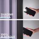 SimpleHome 100% Blackout Curtains for Bedroom,Thermal Insulated Grommet Window Drapes Room Darkening Lilac Curtains for Living Room with Black Back,52 x 84 Inch,2 Panels