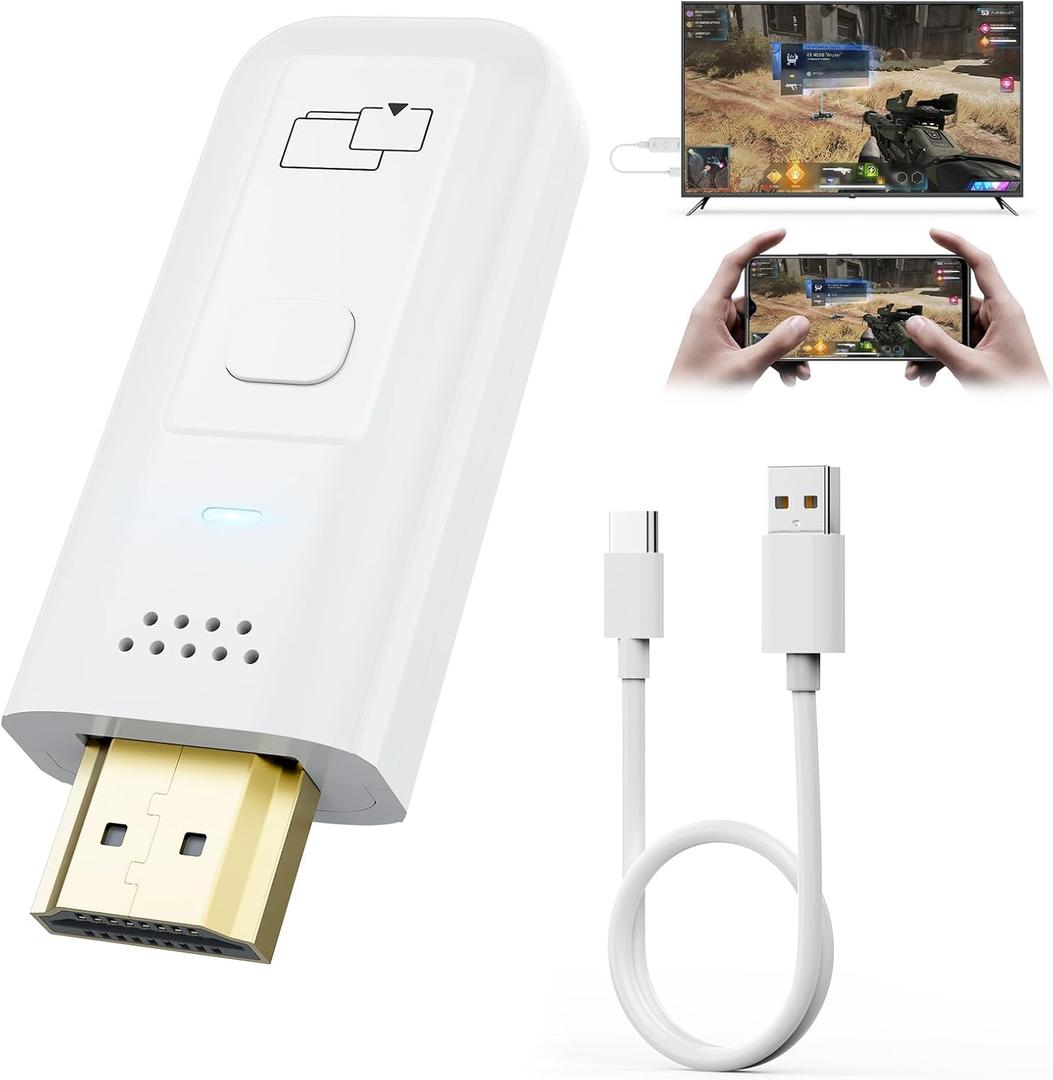 Wireless HDMI Display Dongle Adapter 1080P, Screen Mirroring Adapter/Extender for iOS/Android/Windows/Mac to HDTV/Monitor/Projector, 5G HDMI Wireless Extender Supports AirPlay/Miracast/DLNA