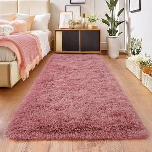 9x12 Ultra Soft Shag Area Rug for Living Room and Bedroom  Plush Modern Floor Carpet for Home Decor, Blush