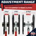 Vehiclex Brake Caliper Compression Tool Heavy Duty Brake Pad Spreader Tool with Ratcheting Handle & Rib-Reinforced Plates Caliper Piston Compressor Tool for Cars, SUVs, and Light Trucks