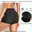 Zmart Women's 3" High Waisted Swim Shorts Full Coverage Swimsuit Bottoms Bathing Suit Boy Shorts (Black, M)