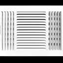 18" X 10" 3-Way AIR Supply Grille - Vent Cover & Diffuser - Flat Stamped Face - White [Outer Dimensions: 19.75"w X 11.75"h]