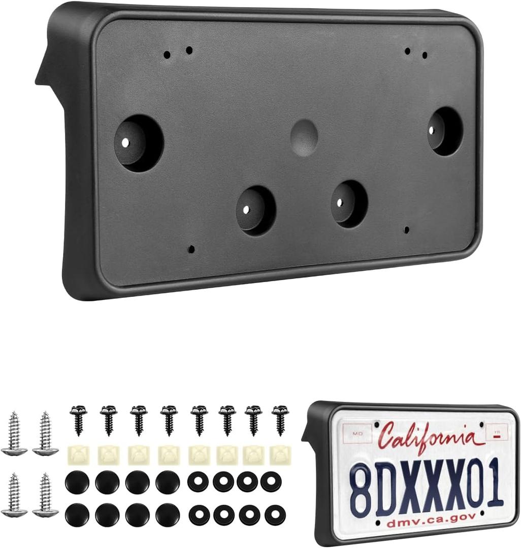 License Plate Bracket Silverado 1500 2019 2020 2021 2022 2023 2024 2025 2026 Front License Plate Frame Black Car Accessories Replacement 84428905 GM1068200