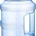 Bokon Empty 1 Pieces 1 Gallon water jugs Round Plastic Water Bottle with Handle Screw Cap Reusable Large Capacity Bottle for Camping Outdoor Travel Gym Use