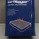 Heated Mattress Pad Queen Size - Embossed Electric Mattress Pad Cover Dual Control - 1-10 Hours Auto Shut Off with Deep Pocket White