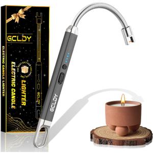 Electric Candle Lighter, Best Stocking Stuffers 2025 for Women Men Adults, Birthday Gift for Women Wife Mom Sister Nana Men, Long Rechargeable Lighter for Candle Grill Home Kitchen BBQ Camping (Space Gray)