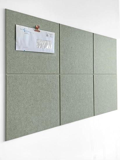Cork Boards Cork Tiles for Walls | Aesthetic Felt Bulletin Board Pin Board for Office, Home & Classroom | Felt Wall Tiles (6-Pack)