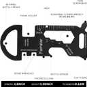 6 x Keychain Multi-tool 3Pack Metal Pocket Tool Portable No rust Wrench for Screw,ruler and bottle opener,19 in 1 Total Routine maintenance.