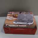 Pizzelle Maker Electric, Non-stick Stroopwafel Iron, 2 X 5" Cookie Machine for Christmas, 4" Mold Included, White