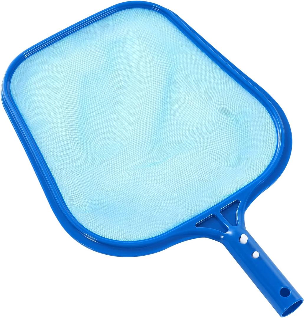 Pool Skimmer - Pool Net, Pool Skimmer Net with Solid Plastic Frame, Skimmer Net with Fine Mesh Net, Pool Nets for Cleaning Leaf of Swimming Pools, Spas, Hot Tubs and Fountains (Dark Bule)