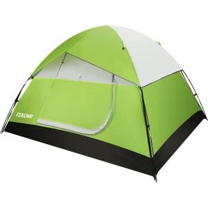 Camping Tent, TEKOMI Waterproof Family Dome Tent with Removable Rain Fly, Instant Cabin Tent for 60 Seconds Set Up, Advanced Venting Design, Fit Camp Backpacking Hiking Outdoor, Dark Green (4/5 Person)