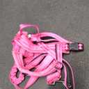 SlowTon No Pull Small Dog Harness and Leash Set, Puppy Soft Vest Harness Neck & Chest Adjustable, Reflective Lightweight Harness & Anti-Twist Pet Lead Combo for Small Medium Dogs (Fuchsia, XXS)