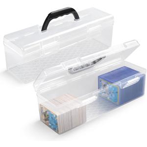Storage Box For Toploader, Trading Card Storage Box, Card Storage Box Plastic, Playing Card Case, Large For Toploaders 200 Cards 750, Fit For Toploader and Standard Card