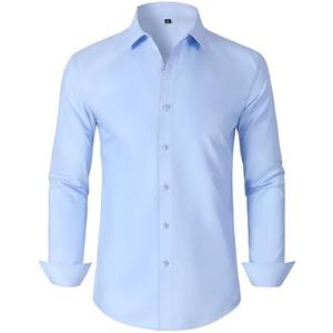 Mens Grade 3.5 Wrinkle-Resistant Dress Shirts Men's Long Sleeve Button Down Work Shirt for Men 2XL Mens Grade 3.5 Wrinkle-Resistant Dress Shirts Men's Long Sleeve Button Down Work Shirt for Men 2XL