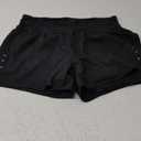 Ksmien Women's 2 in 1 Running Shorts - Lightweight Athletic Workout Gym Yoga Shorts Liner with Phone Pockets (Large, Black)