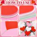 FOIMAS 12pcs Valentine's Day Decorations Tree Picks Extra Large Red Pink White Heart Valentine Trees Ornaments, Heart Tree Picks for Valentine Trees Topper Wedding Party Vase Pathway Walkway Decor