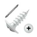 #8 x 1/2" Wood Screw 230Pcs White Alloy Steel Standard Thread Phillips Truss Head Fast Self Tapping