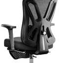 Hbada P5 Ergonomic Office Chair, Desk Chair with Adjustable Lumbar Support and Height, Comfortable Mesh Computer Chair with Footrest 2D Headrest, Swivel Tilt Function Black