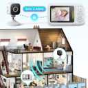 NUOTUN Baby Monitor with Camera and Audio, Baby Monitor No Wifi with Clip for Crib & Stand, Portable 2.8 HD Monitor 1080P Video, NightVision, VOX, 2-Way Audio, Temp Sense & Lullabies, SD card Includ