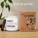 30th Birthday Gifts for Women, 1996 30th Birthday Decorations Idea for Her Him, Thirty Flirty and Thriving Decoration Candle, 30 Year Old Bday Gifts for Sister Daughter Friend Bestie Coworker Wife