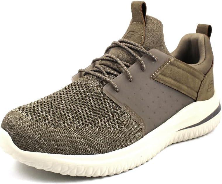 Skechers Men's Delson 3.0 Cicada Sneaker (12, Khaki)