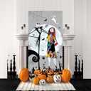 2 x Jack Skellington Sally Banner Nightmare Before Christmas Halloween Decorations Door Cover Xmas Porch Door Sign Welcome Banner for Indoor Outdoor Wall Home