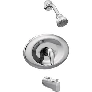 Moen Chateau Chrome Eco-Performance Shower Trim Kit with Showerhead, Lever Handle, and Tub Spout, Posi-Temp Valve Required, TL2369EP (1)