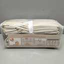 Triple Pinch Pleated Cream Velvet Curtains 120 inches Long Living Room Darkening Curtain Neutral Modern Farmhouse French Pinch Pleat Curtain Panel Heavy Thick Light Filtering Velvet Drapes for Bedroom (40"W x 120"L (Pack of 2))