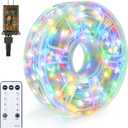 Joiedomi 1200 LED Christmas Lights Outdoor,394 FT Multicolor Christmas Tree Lights with 8 Modes Timer, PVC Clear Wire String Lights with Reel for Indoor Outdoor Holiday Xmas Eve Night Decoration