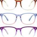 CCVOO 5 Pack Reading Glasses Blue Light Blocking Women/Men, Anti UV Ray/Glare Readers Fashion Eyeglasses with Spring Hinge (B3 Mix,1.50)