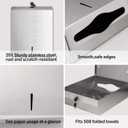 DOUKE Paper Towel Dispenser Wall Mount Commercial c-fold/Multi-fold/Tri-fold, Touchless Hand Towel Dispenser with Lock (Silver)