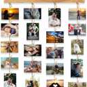 CJIAWYS Picture Frames Collage Wall Decor Hanging Photo Display Frame Felt Letter Board with 340 Letters and 30 Clips, Unique DIY Collage Picture Frames for Dorm Room Decor, Christmas Birthday Party