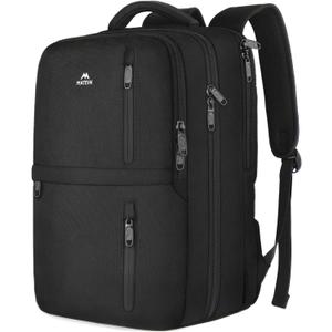 MATEIN Carry on Backpack, 40L Flight Approved Large Travel Laptop Backpack, 17 Inch Water Resistant Luggage Computer Daypack College Weekender Overnight Bag for Men & Women, Black