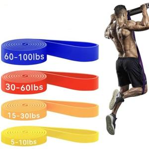 HAPBEAR Pull Up Assistance Bands Set of 4 - Resistance Bands for Working Out, Stretching, Physical Therapy, Muscle Training