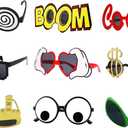 ZAKVOOR 10 Pairs Funny Party Glasses, Novelty Summer Hawaiian Sunglasses for Adult Kids Party Favors, Beach Themed Party, Photo Booth Props Supplies