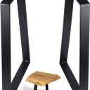 Osring 20 Inch Trapezoid Table Legs 2pcs, Solid Steel Furniture Leg for Coffee Table, TV Stand and Outside Bench, Black