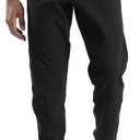 THE GYM PEOPLE Mens' Fleece Joggers Pants with Deep Pockets in Loose-fit Style (Black, XXL)