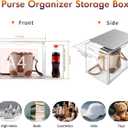 Starogegc 3Pack Clear Plastic Handbag Storage Organizer for Closet, Acrylic Display Case for Handbag and Purse, Purse Organizer for Closet with Magnetic Door for Book, Toys, Hat, 13.2"x 7.2" x 10"