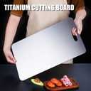 Titanium Cutting Board - 2025 New Upgrade 100% Pure Titanium Cutting Boards for Kitchen Double Sided Non Toxic Titanware Cutting Board,Hygiene Durable Dishwasher Safe Chopping Board (14"L x 10"W)
