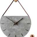 Rustic Wall Clock Silent Non-Ticking, Frameless Art Wall Clocks Farmhouse Wall Décor，Unique-Design Handmade Clocks Decorative for Home Living Room Kitchen Office, Battery Operated
