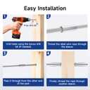 LuckIn 120 Pack Stainless Steel Protector Sleeves Cable Railing Hardware Kit for 1/8" Wire Rope Deck Cable Railing, Wood Posts, T316 Marine Grade Cable Railing Protective Sleeves