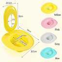 Cat Toilet Seat Training Kit,Reusable Plastic Trainer for Pet Cleaning,Removable Pet Toilet Training System,Portable Trainer for Home Pet Shop Pet Care,Easy Installation,Stable and Durable (Yellow)