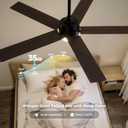 Obabala Ceiling Fan with Light 52 Inch, DC Motor Ceiling Fan with Remote and APP Control, Dimmable LED Color Changing, Reversible Quiet Fan for Bedroom Living Room Indoor Outdoor, Modern