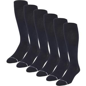 6 Pairs Pack Men's Dr Motion Graduated Compression Therapeutic Socks 8-15 mmHg 10-13