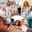 XANGNIER Clip and Go Strap for Phone with Wallet Crossbody, Phone Strap with Zippered Wallet, Adjustable Anti Theft Cellphone Lanyard for Women, Cellphone Chain Accessories Green