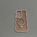 [Magnetic Stand & Cute Wave Frame]Case for Samsung Galaxy S26 Ultra [Fit for MagSafe]MIL-Grade Drop Protection Non Yellowing Matte Translucent Back Phone Case Cover for Galaxy S26 Ultra, Pink