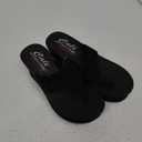 Skechers Women's Padma Flip-Flop, Black/Black, 9