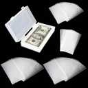 400 Pcs Clear Plastic Paper Money Sleeves Holder with Storage Box, Bill Protector Slab Holder for Collectors,Bill, Banknotes,Banknote, Stamp