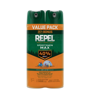 Repel Insect Repellent Sportsmen Max Formula 40% DEET, 8.125 Ounces, Twin Pack