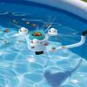Above Ground Pool Skimmer,No Installation Required, no Adjustable Bracket Required,Comes with 10 Filter Socks, Perfect for WomenTri-Float Spin Pool Skimmer,Best NEW (Turquoise)